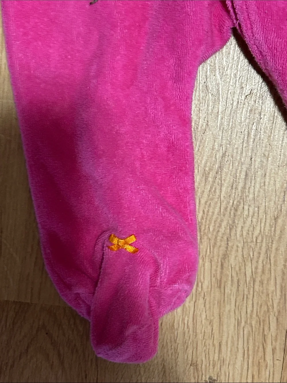 Carter's Bright Pink Cupcake Fleece Footed One-Piece Size 6 Months